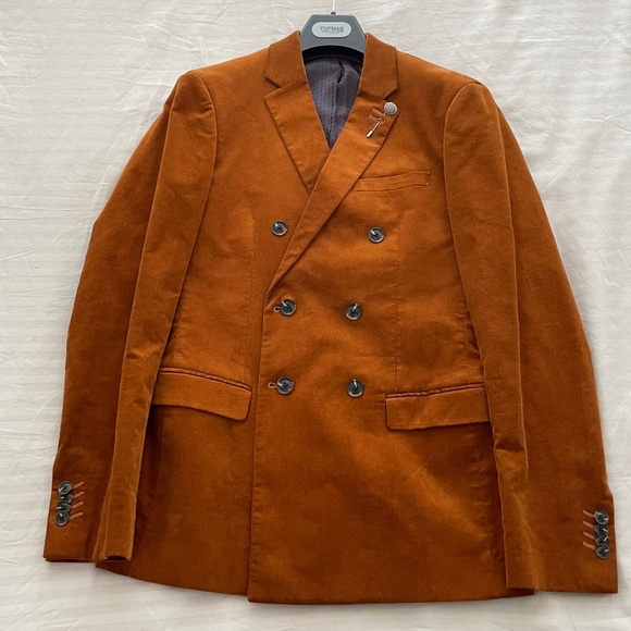 Topman 2-piece Copper Corduroy Suit Jacket & Pants - Picture 1 of 9